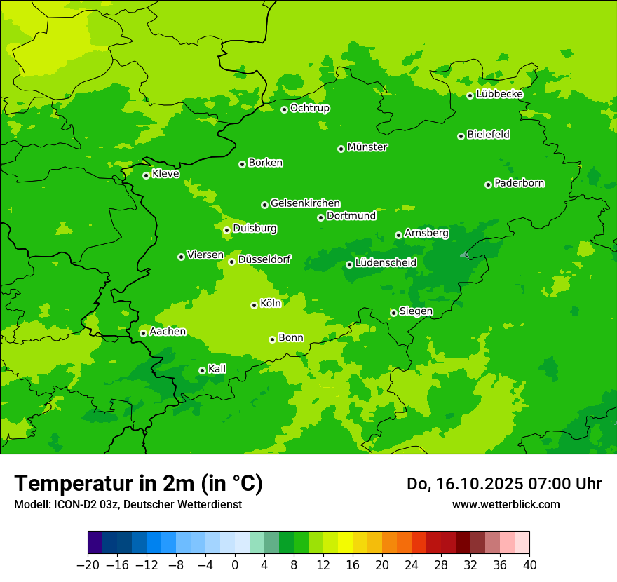Modellkarten Temperatur