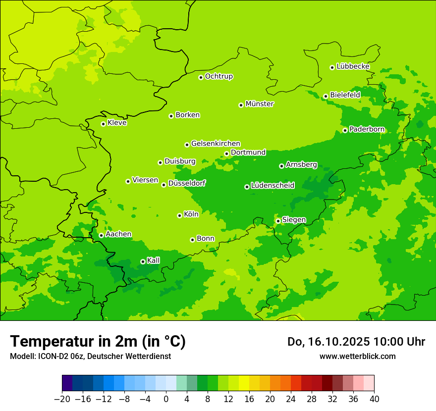 Modellkarten Temperatur