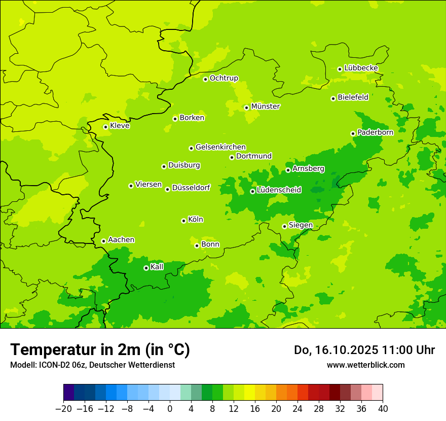 Modellkarten Temperatur