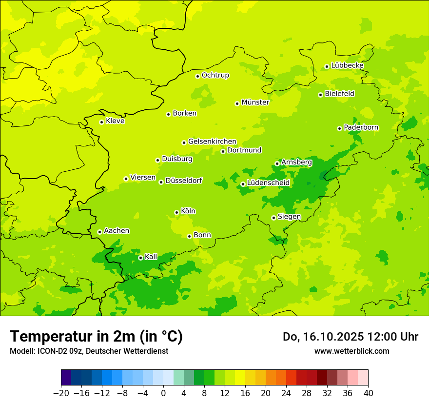 Modellkarten Temperatur