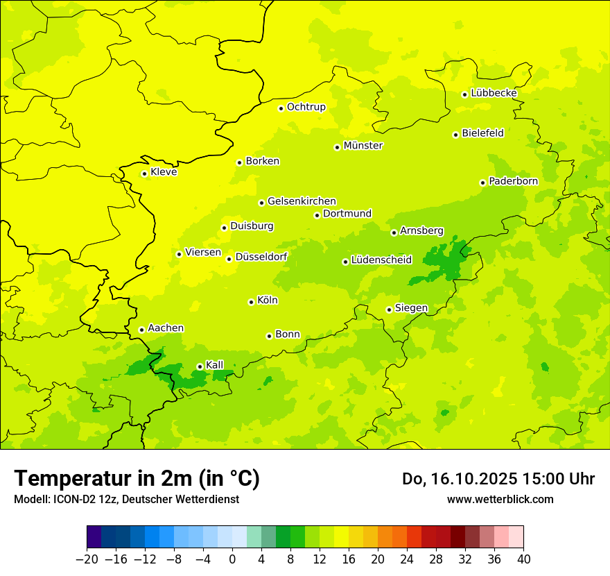 Modellkarten Temperatur