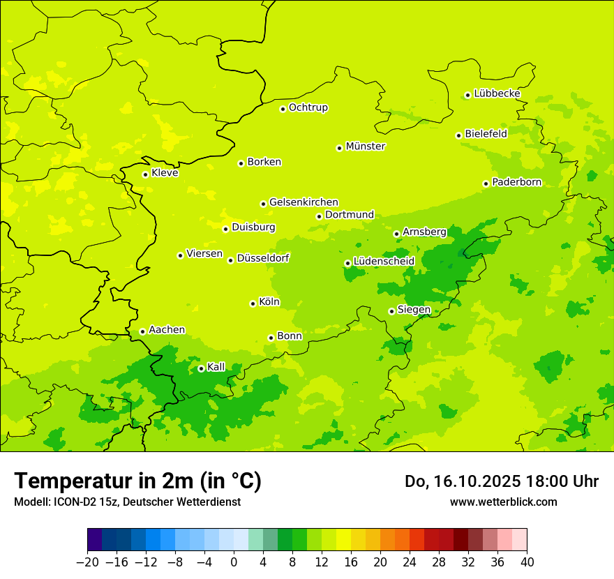Modellkarten Temperatur