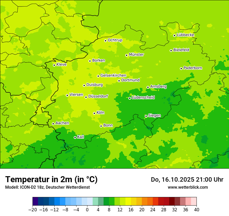 Modellkarten Temperatur