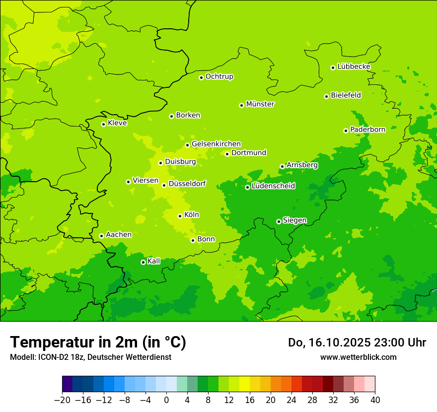 Modellkarten Temperatur
