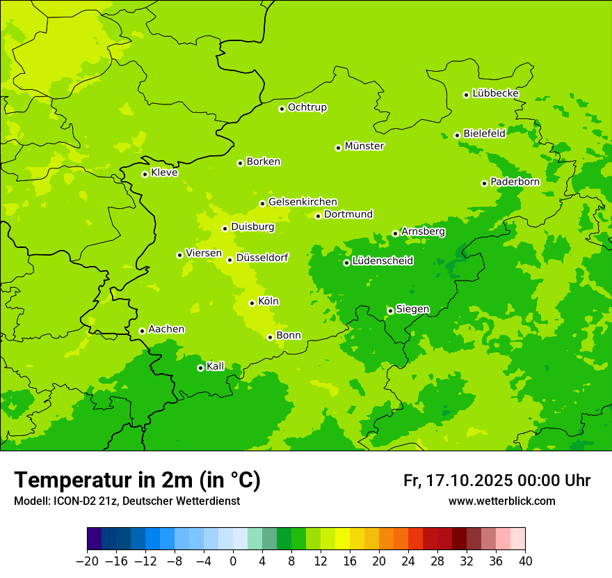 Modellkarten Temperatur