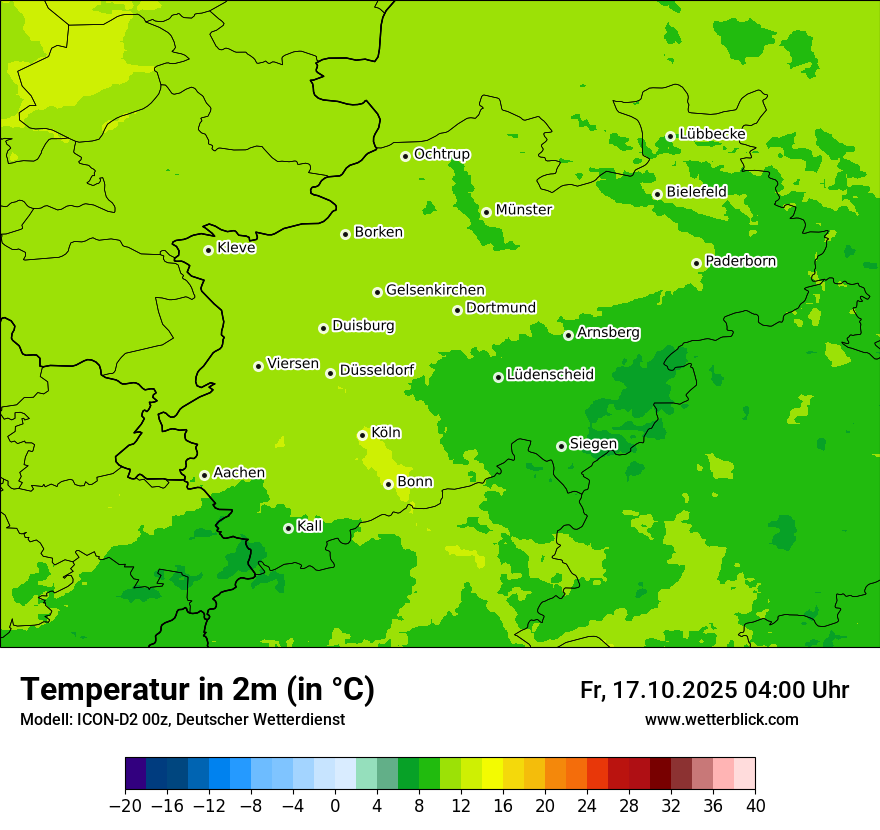 Modellkarten Temperatur