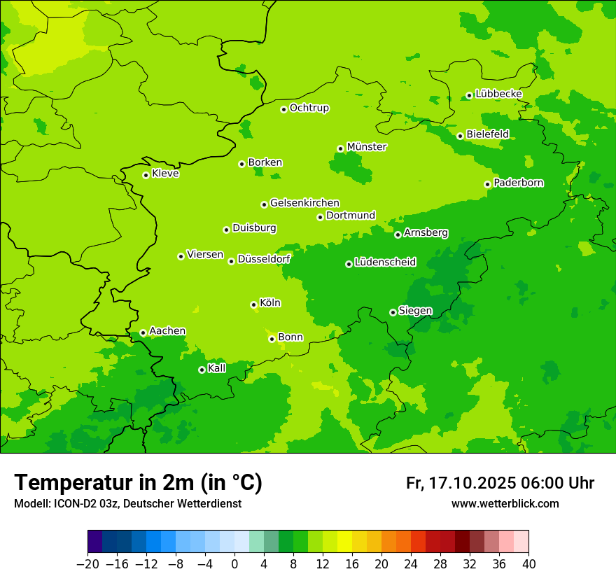Modellkarten Temperatur