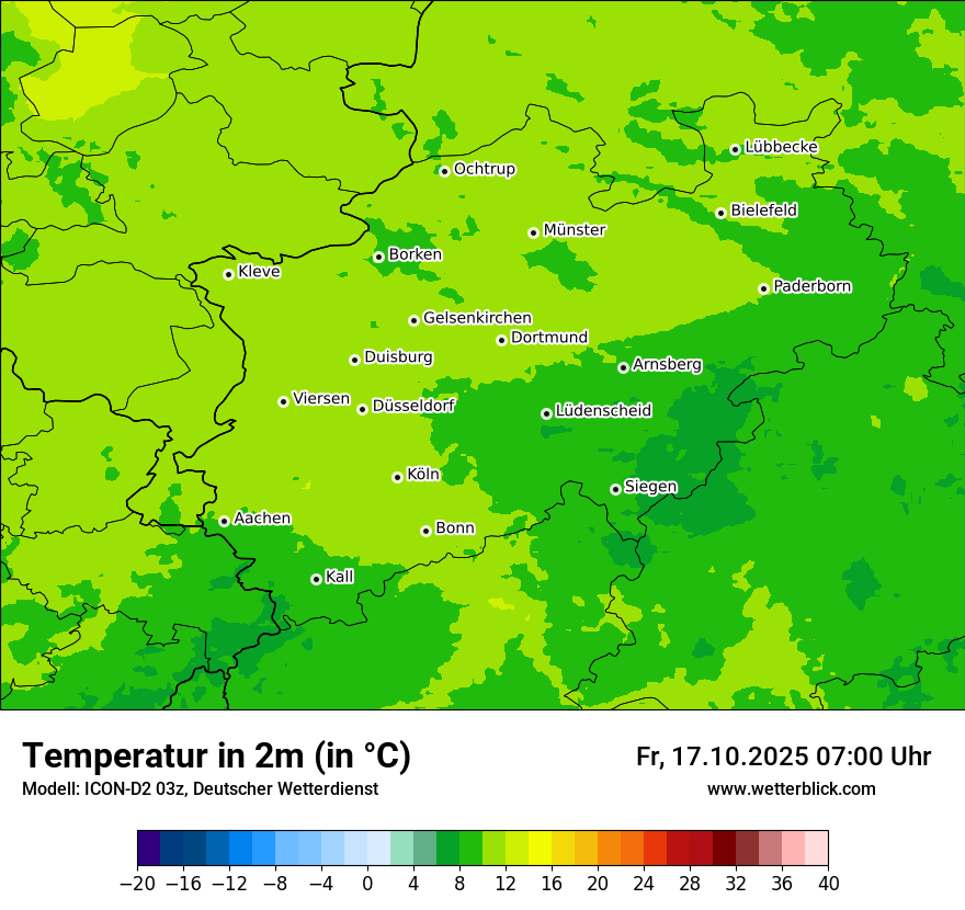 Modellkarten Temperatur