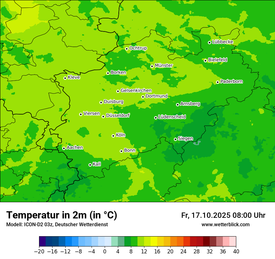 Modellkarten Temperatur