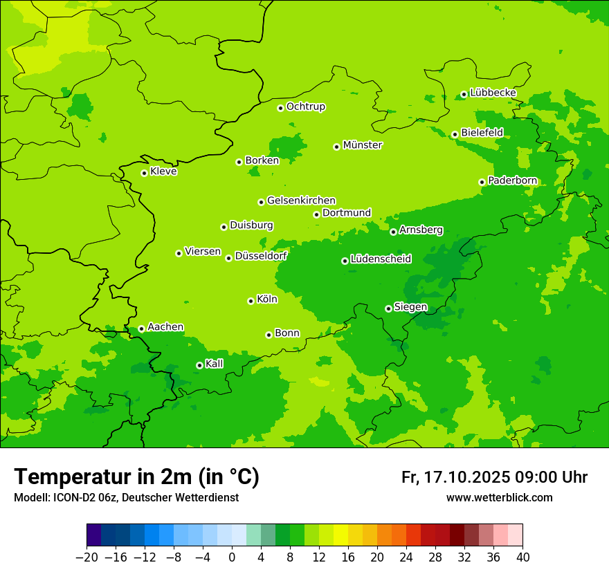 Modellkarten Temperatur