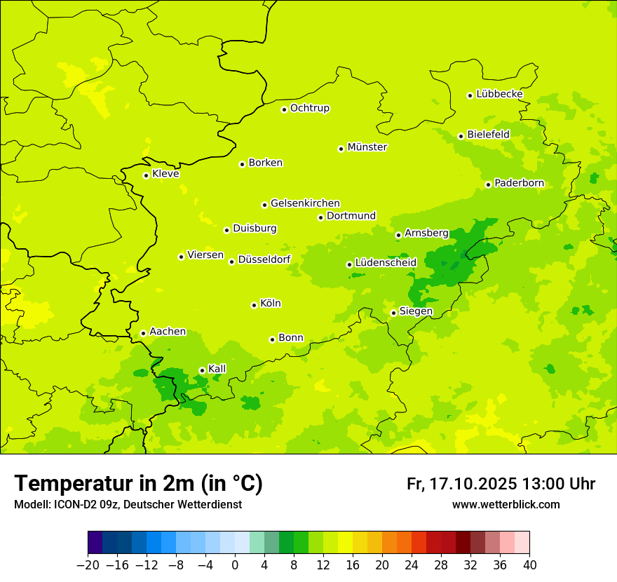 Modellkarten Temperatur