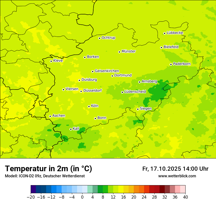 Modellkarten Temperatur