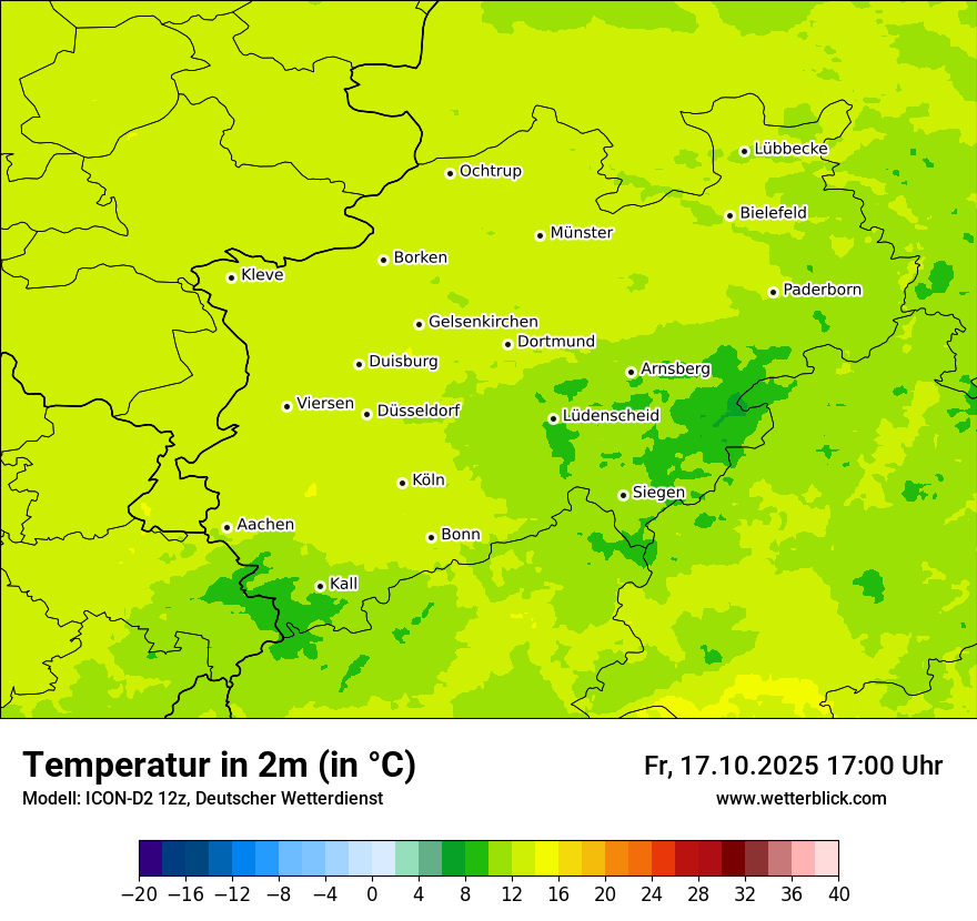 Modellkarten Temperatur