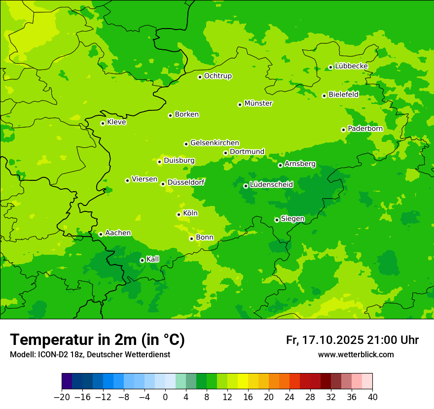 Modellkarten Temperatur