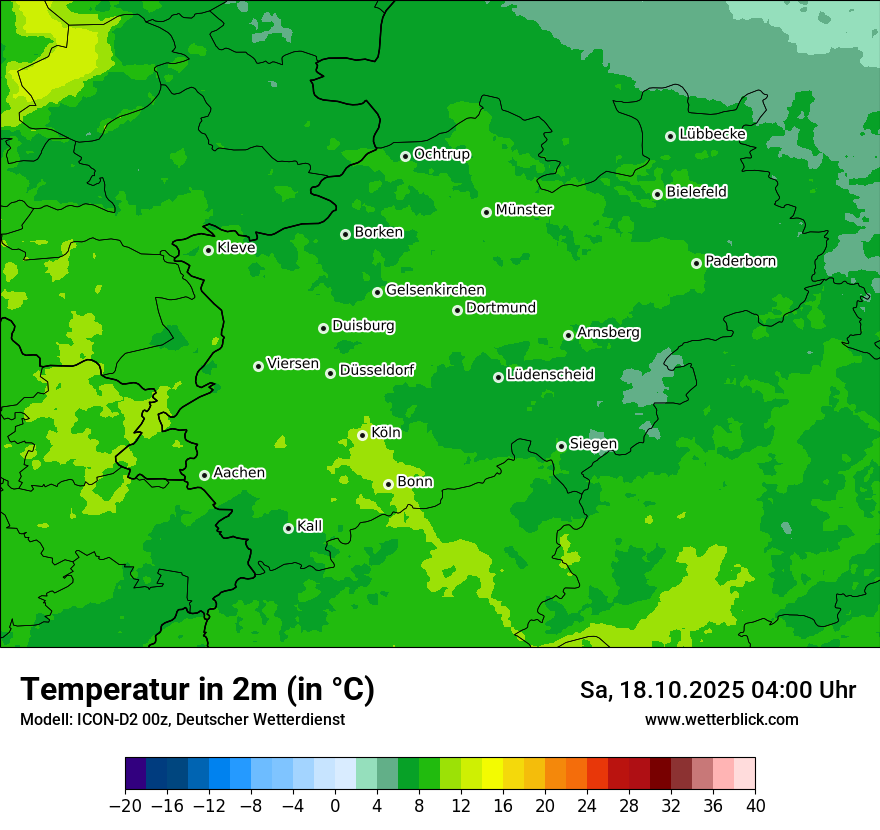 Modellkarten Temperatur