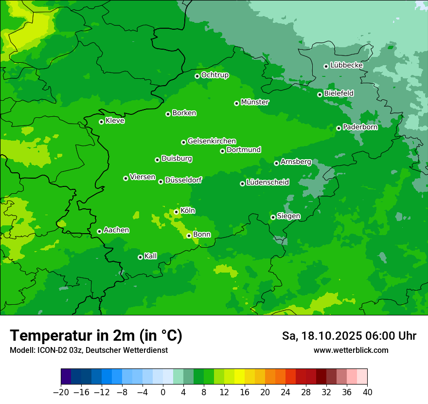 Modellkarten Temperatur