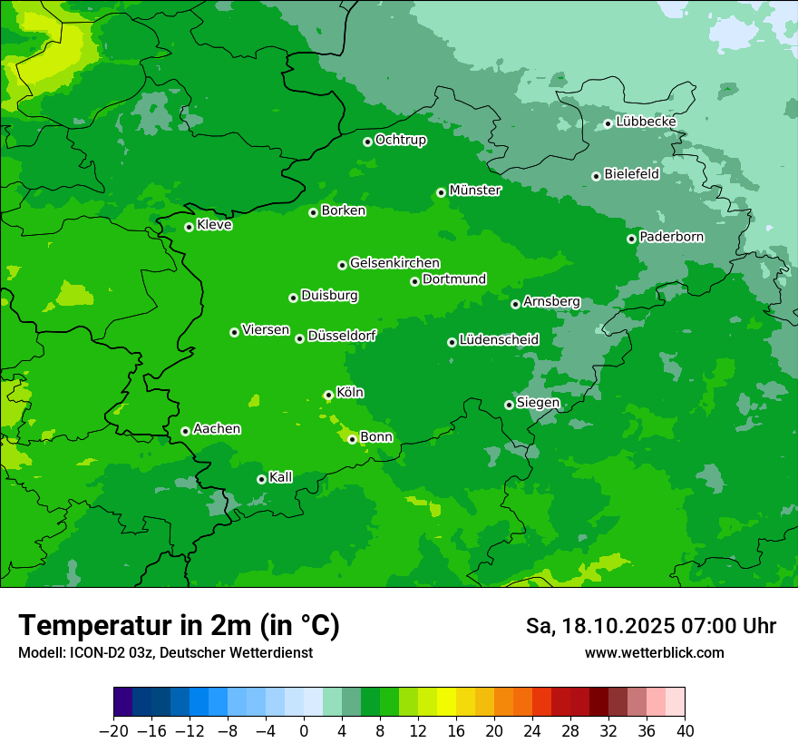 Modellkarten Temperatur