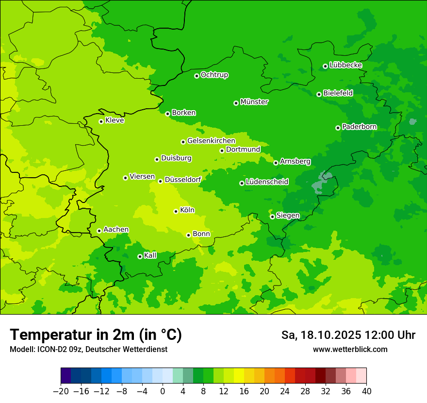 Modellkarten Temperatur