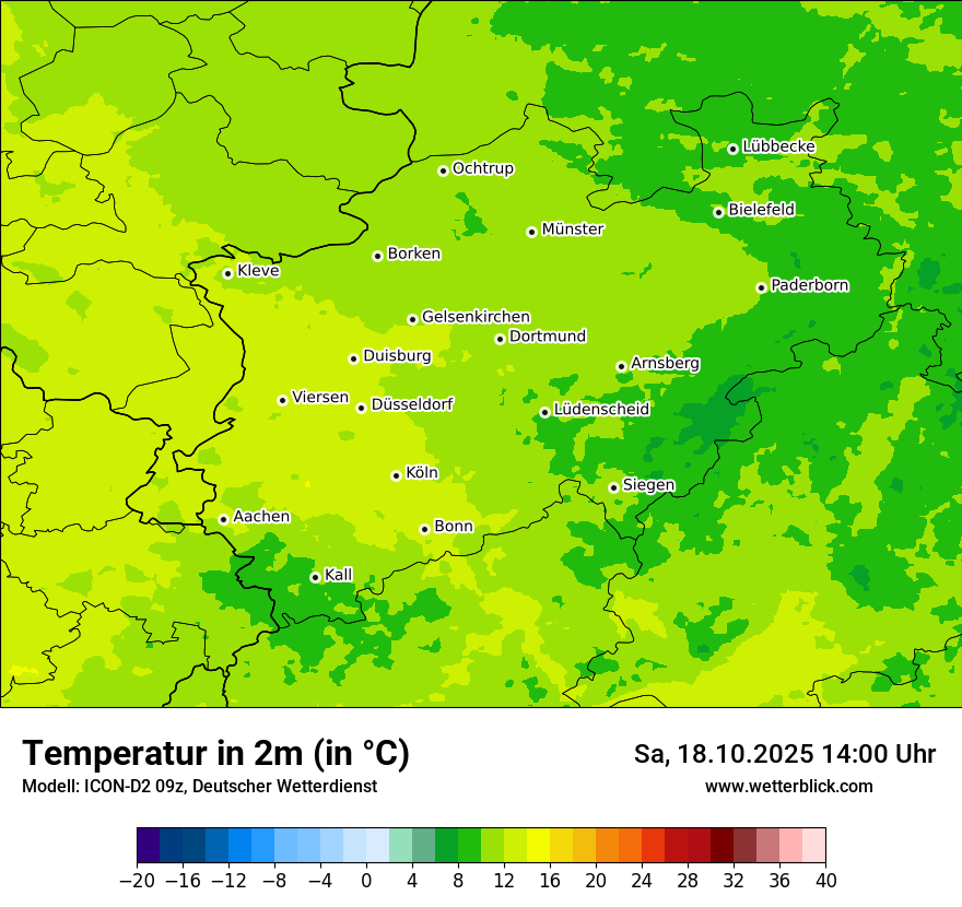 Modellkarten Temperatur