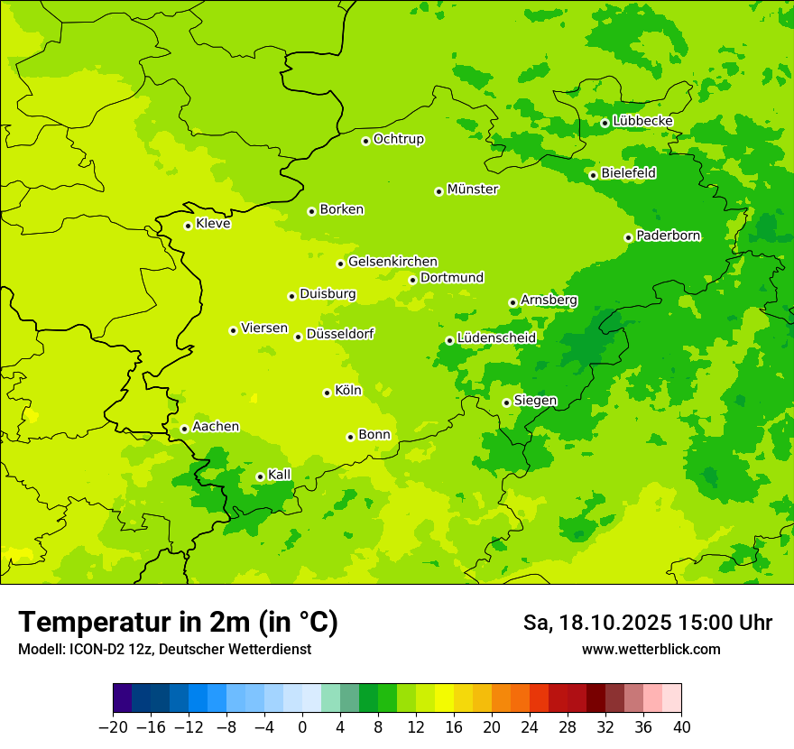 Modellkarten Temperatur