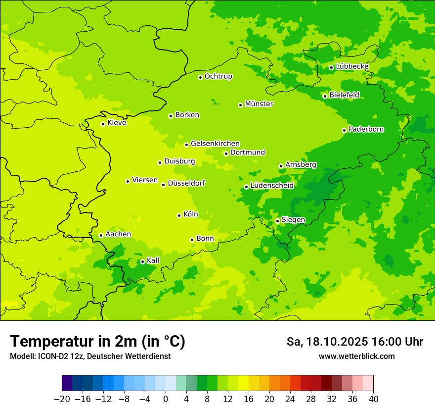 Modellkarten Temperatur