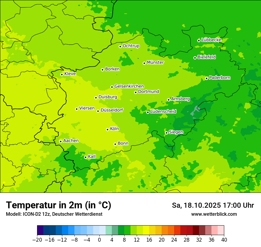 Modellkarten Temperatur