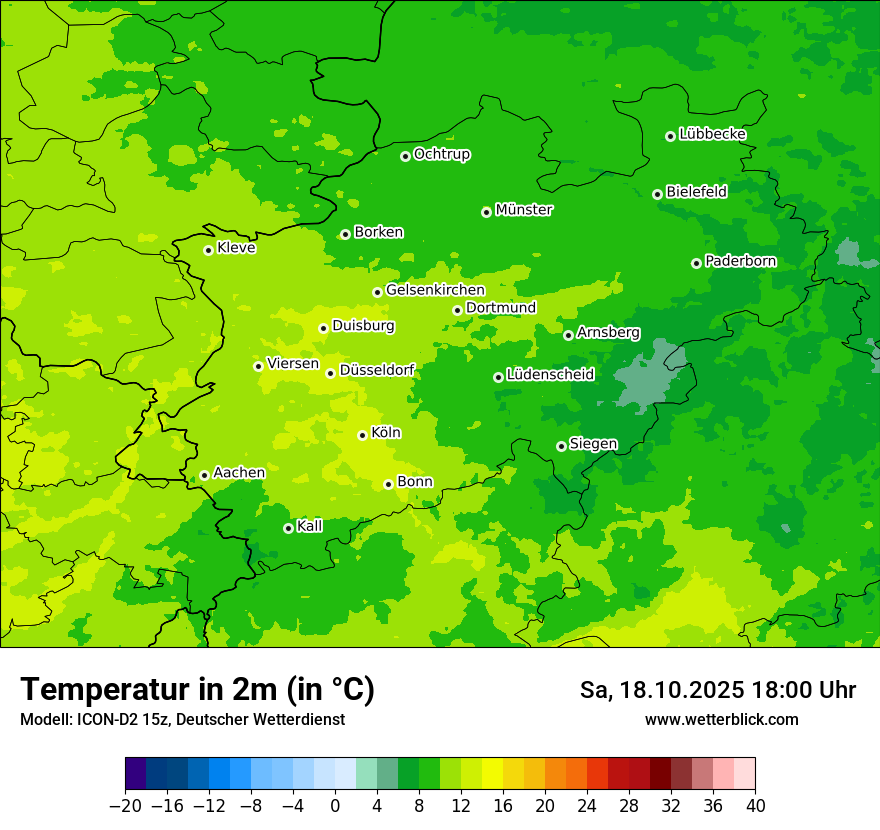 Modellkarten Temperatur