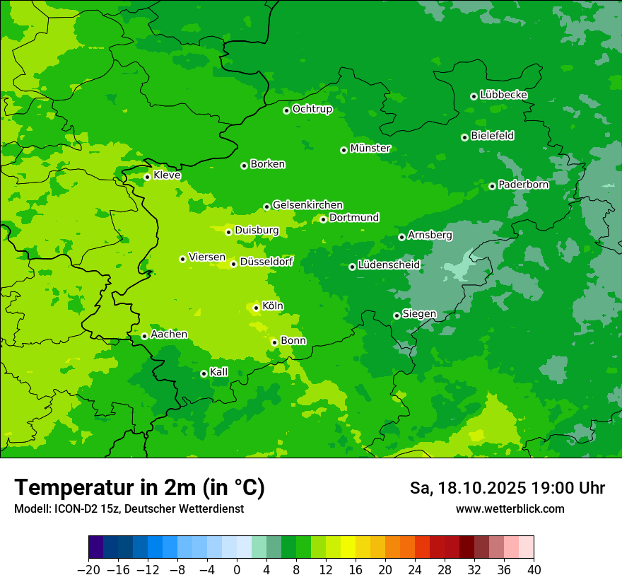 Modellkarten Temperatur