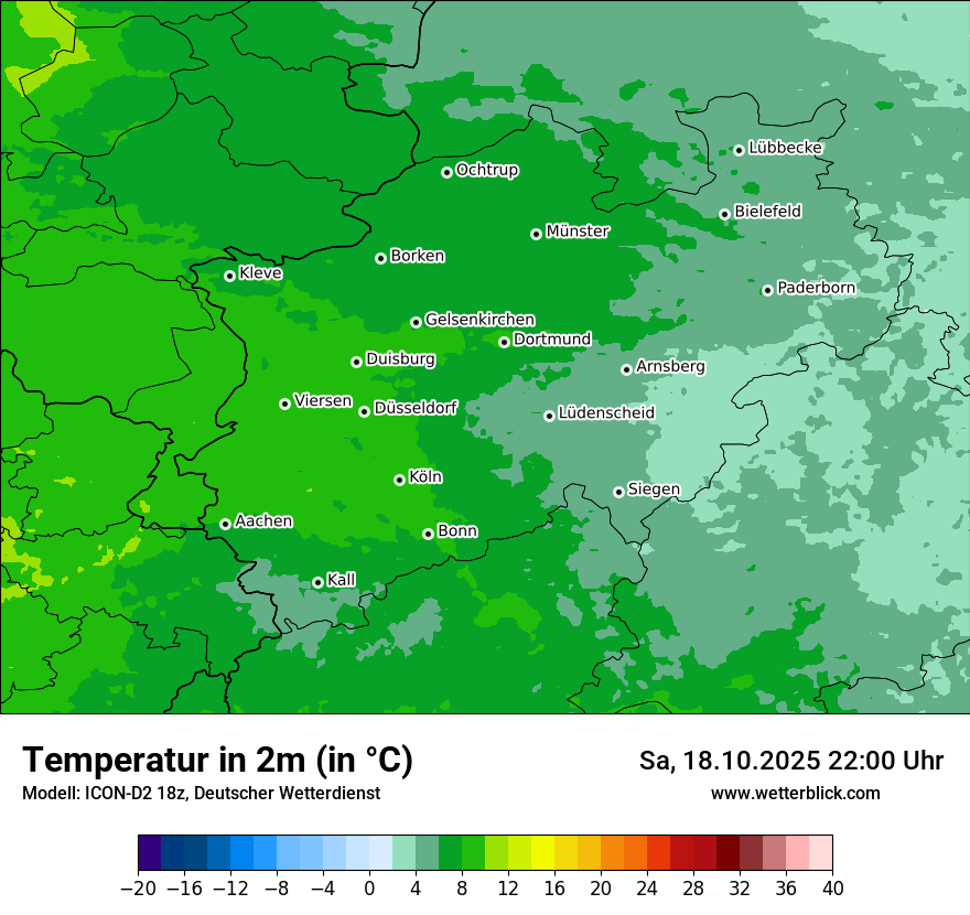 Modellkarten Temperatur