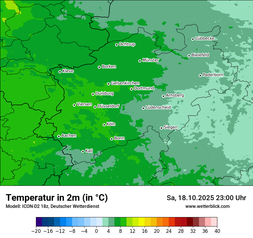 Modellkarten Temperatur