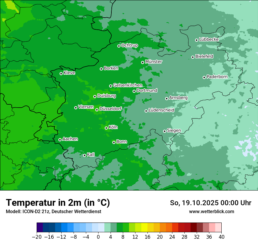 Modellkarten Temperatur