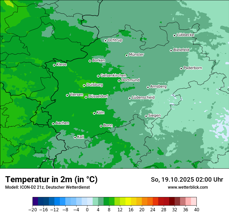Modellkarten Temperatur