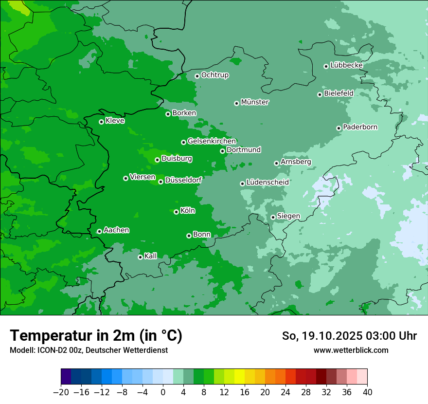 Modellkarten Temperatur