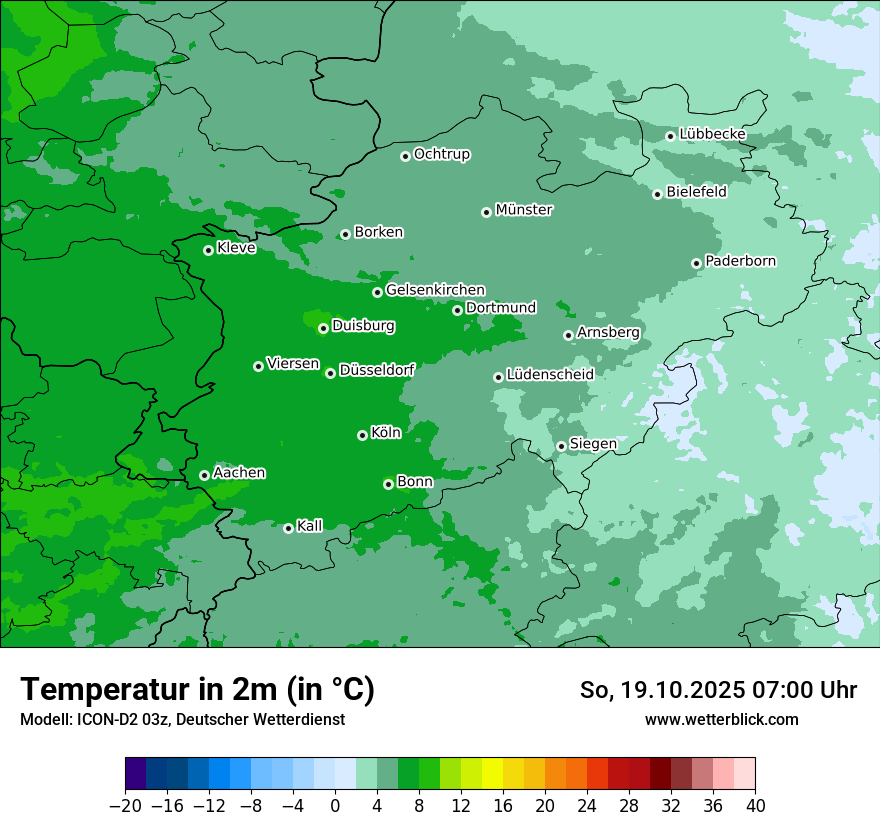 Modellkarten Temperatur