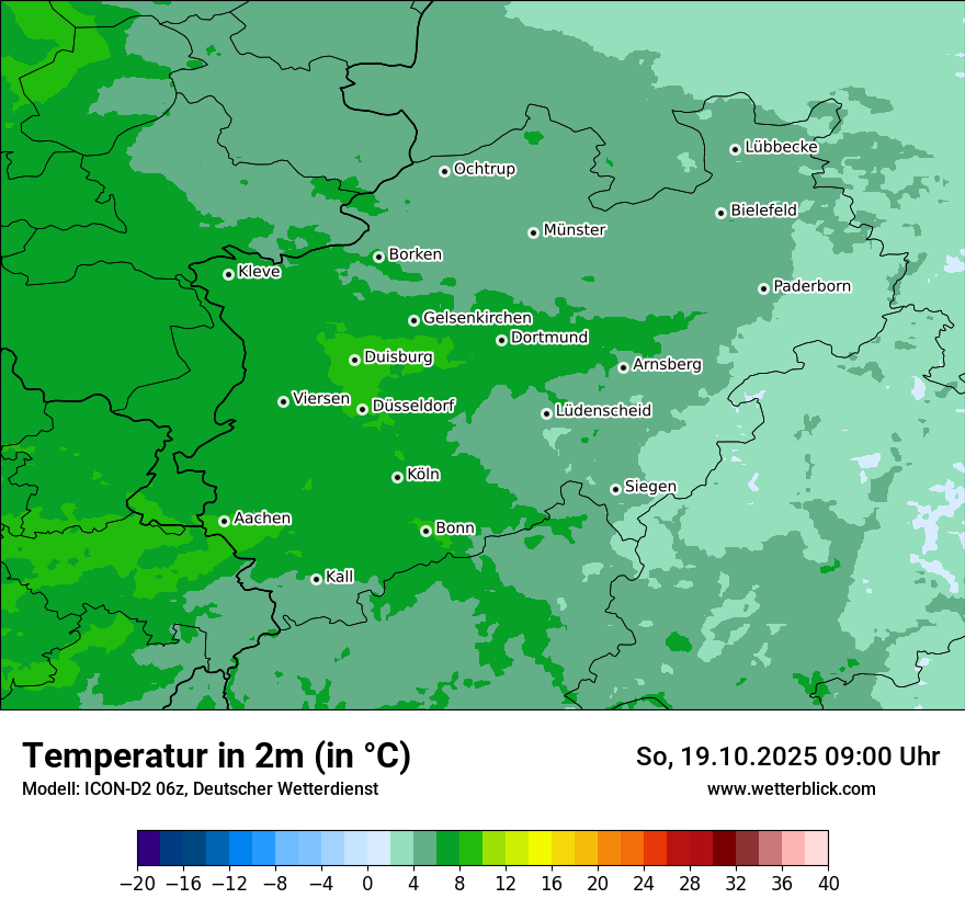 Modellkarten Temperatur