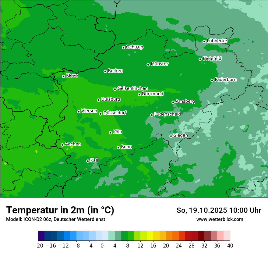 Modellkarten Temperatur
