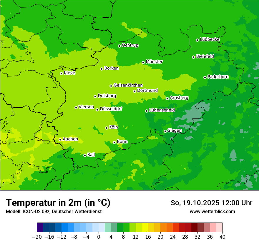 Modellkarten Temperatur