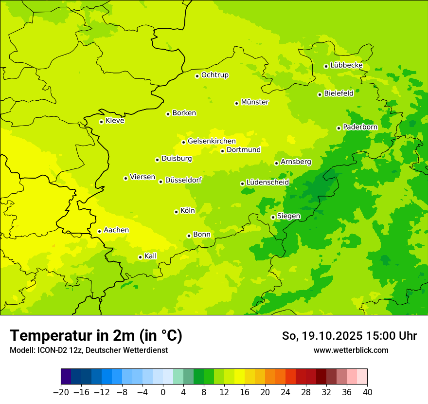 Modellkarten Temperatur
