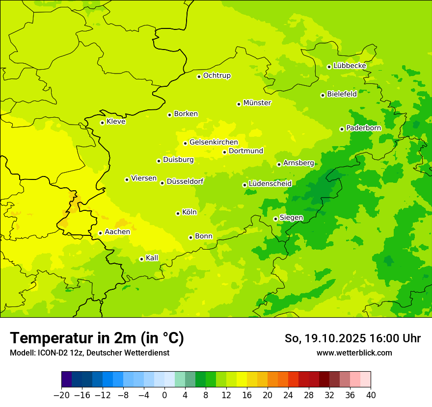 Modellkarten Temperatur
