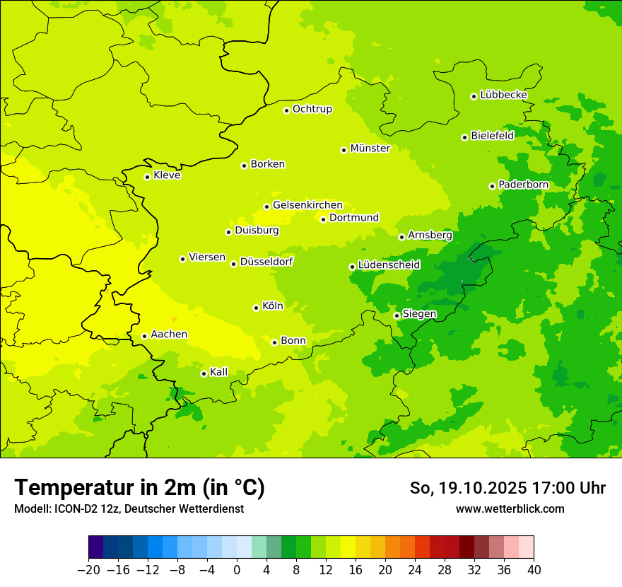 Modellkarten Temperatur