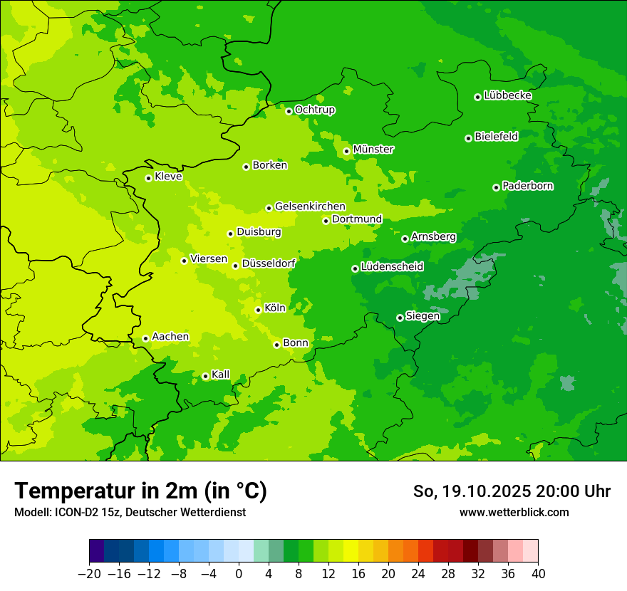 Modellkarten Temperatur