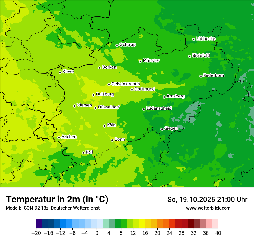 Modellkarten Temperatur