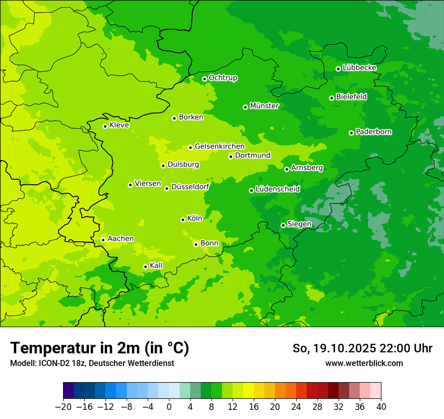 Modellkarten Temperatur