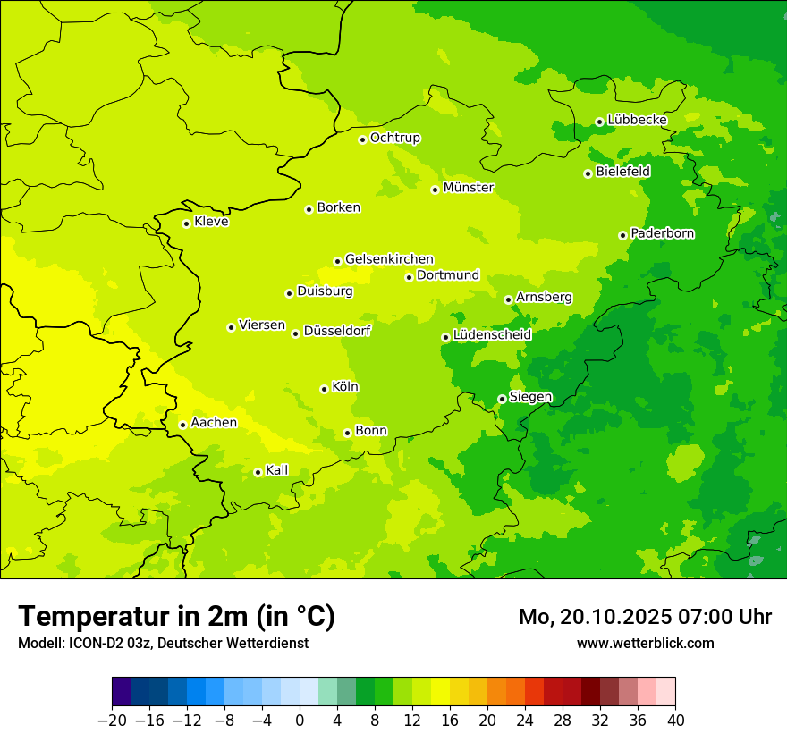 Modellkarten Temperatur