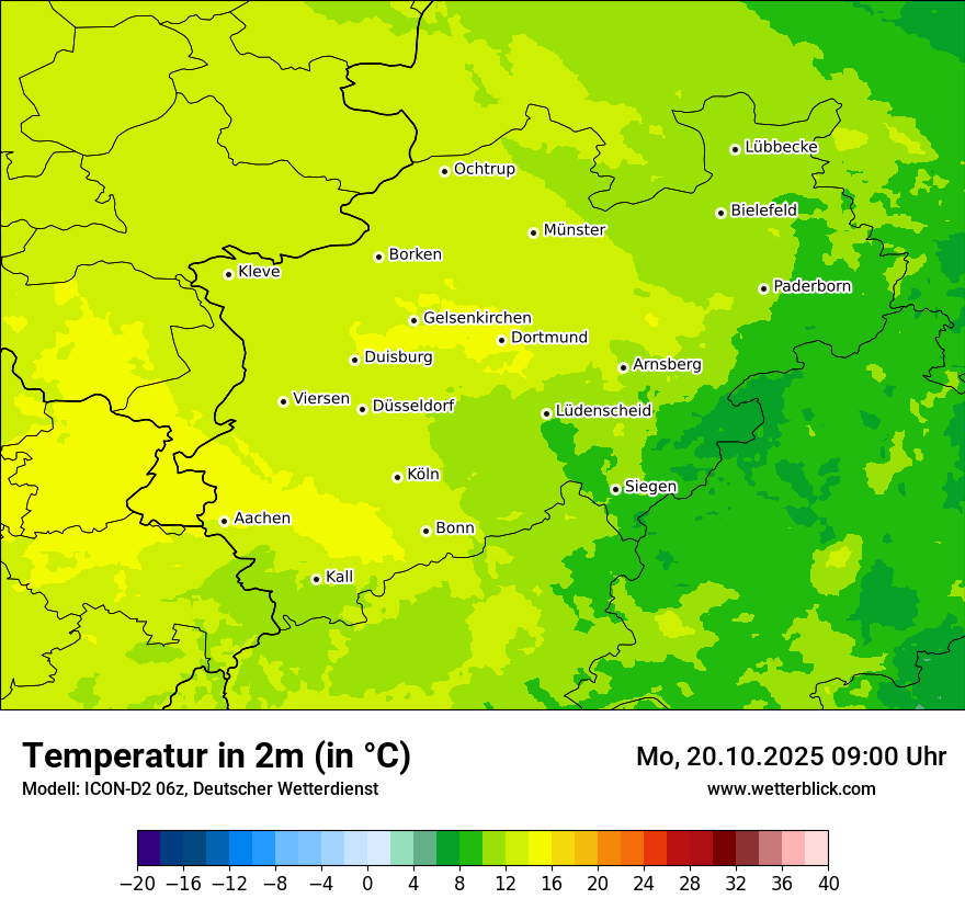 Modellkarten Temperatur