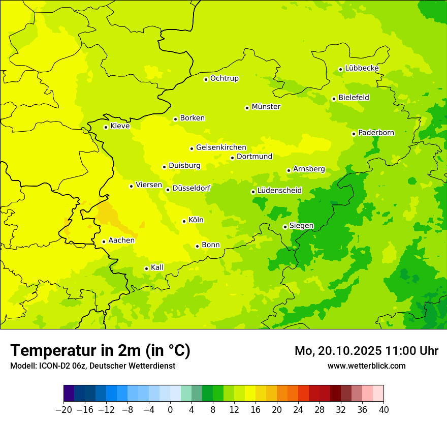 Modellkarten Temperatur