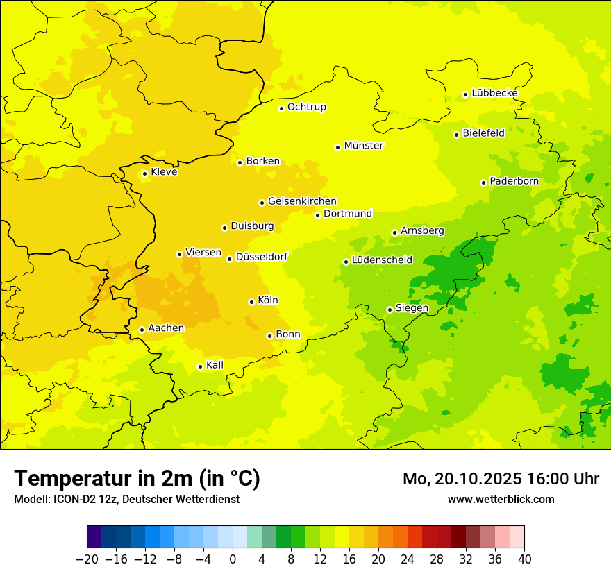 Modellkarten Temperatur