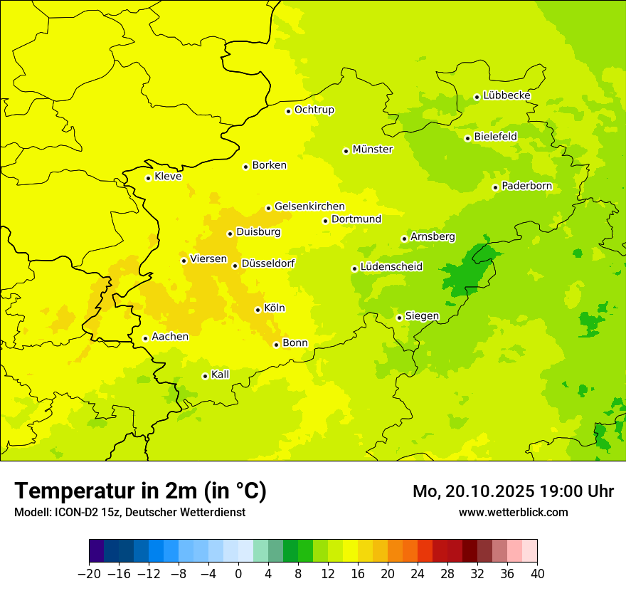 Modellkarten Temperatur