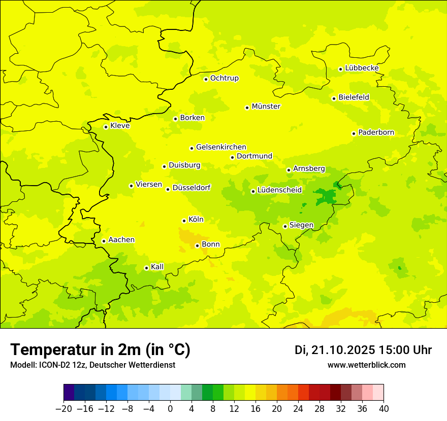 Modellkarten Temperatur