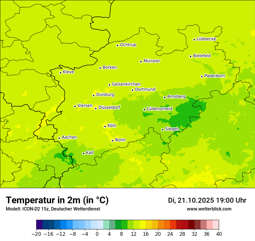 Modellkarten Temperatur